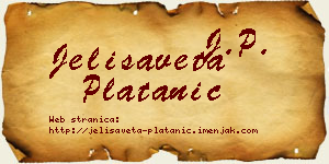 Jelisaveta Platanić vizit kartica